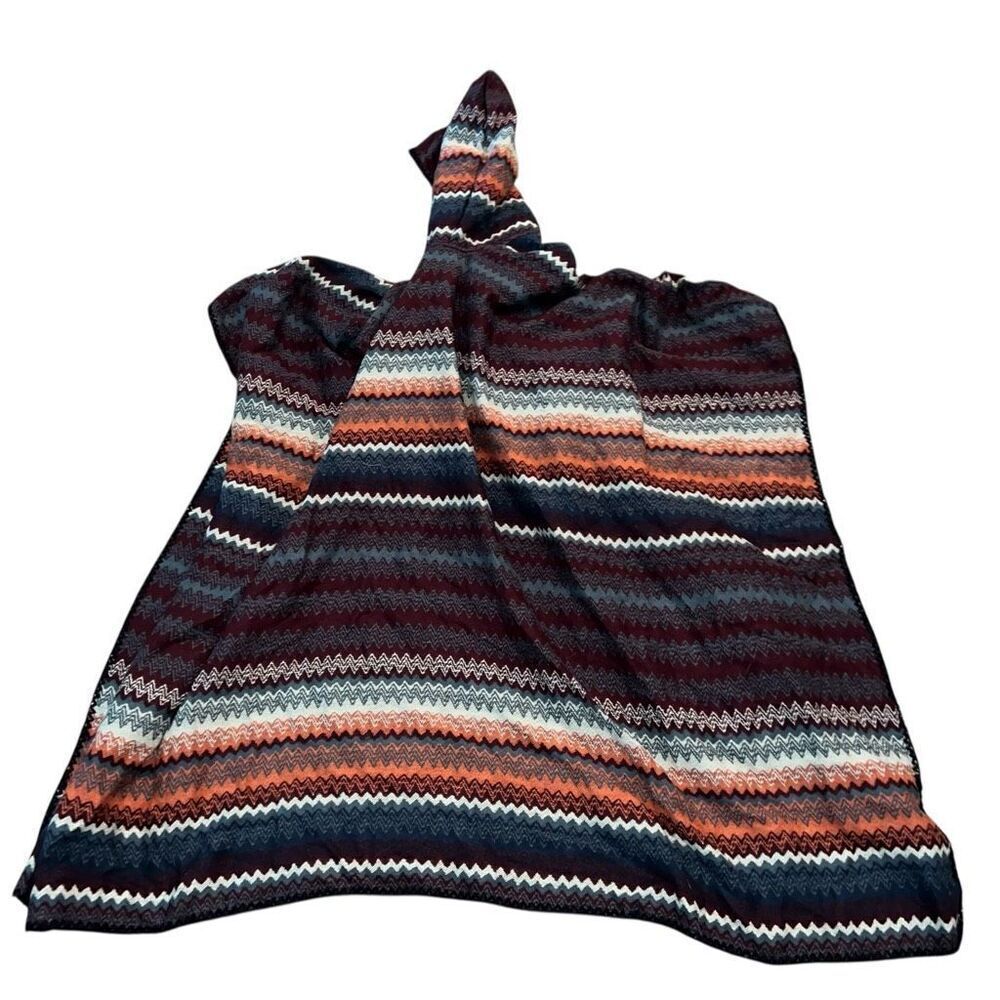 MARC NEW YORK Multi Color Hooded Cape Ruana One Size - Picture 2 of 6